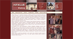 Desktop Screenshot of hifiklub.klatovynet.cz